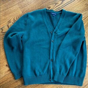 Lands' End Green Cardigan Sweater